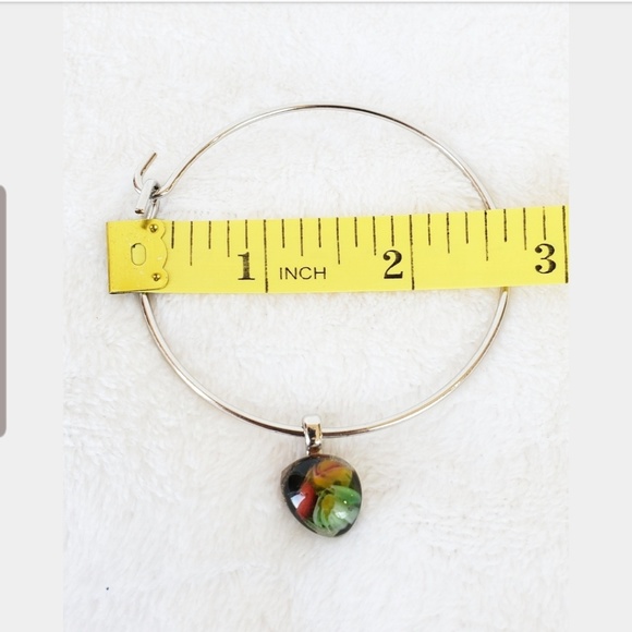 💚Bracelet with multicolored glass bead pendant💚 - Picture 6 of 6